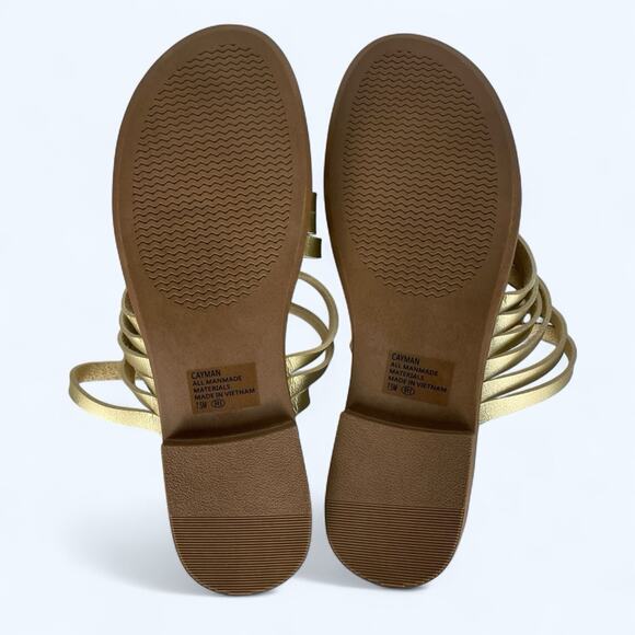 Jellypop Shoes Comfort Fit Cayman Gold Smooth Women's Sandals Size 7.5M - Picture 5 of 7